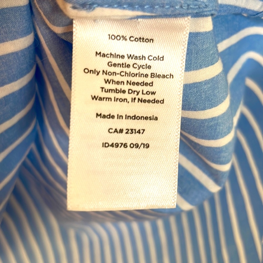 Talbots Striped Popover - Picture 3 of 4